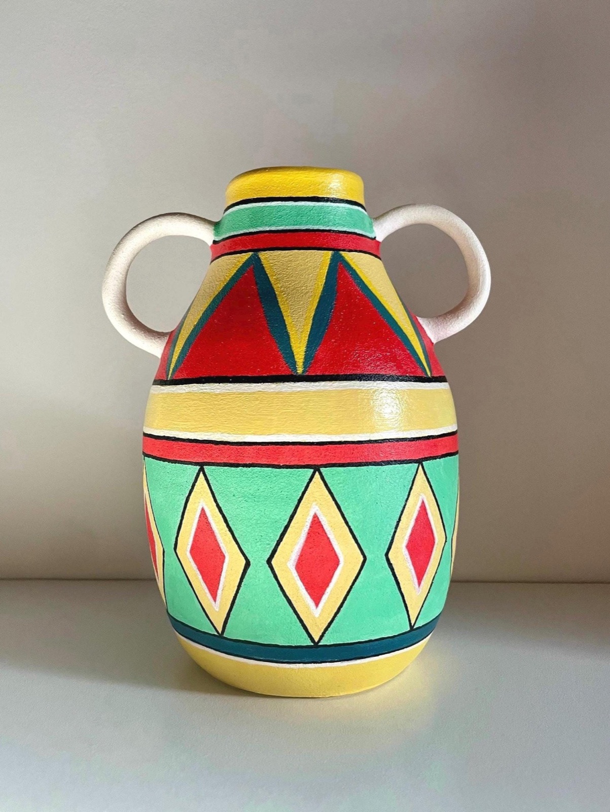 Echo Energy, vase peint à la main — Vases & Pots peints main, SanyasArt