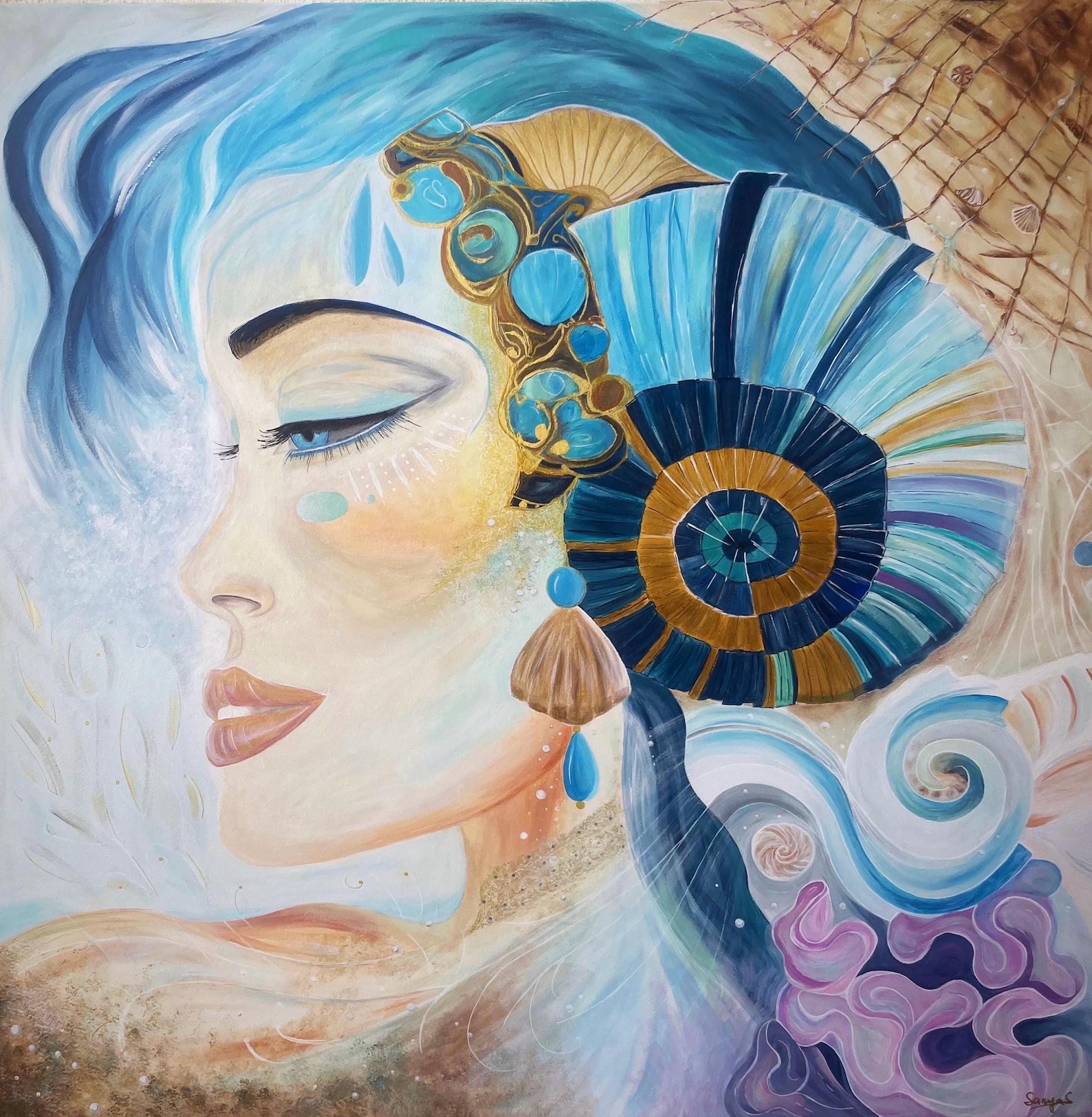 Œuvre originale Tides of Serenity par Sanja Sodic – Femmes du Monde.